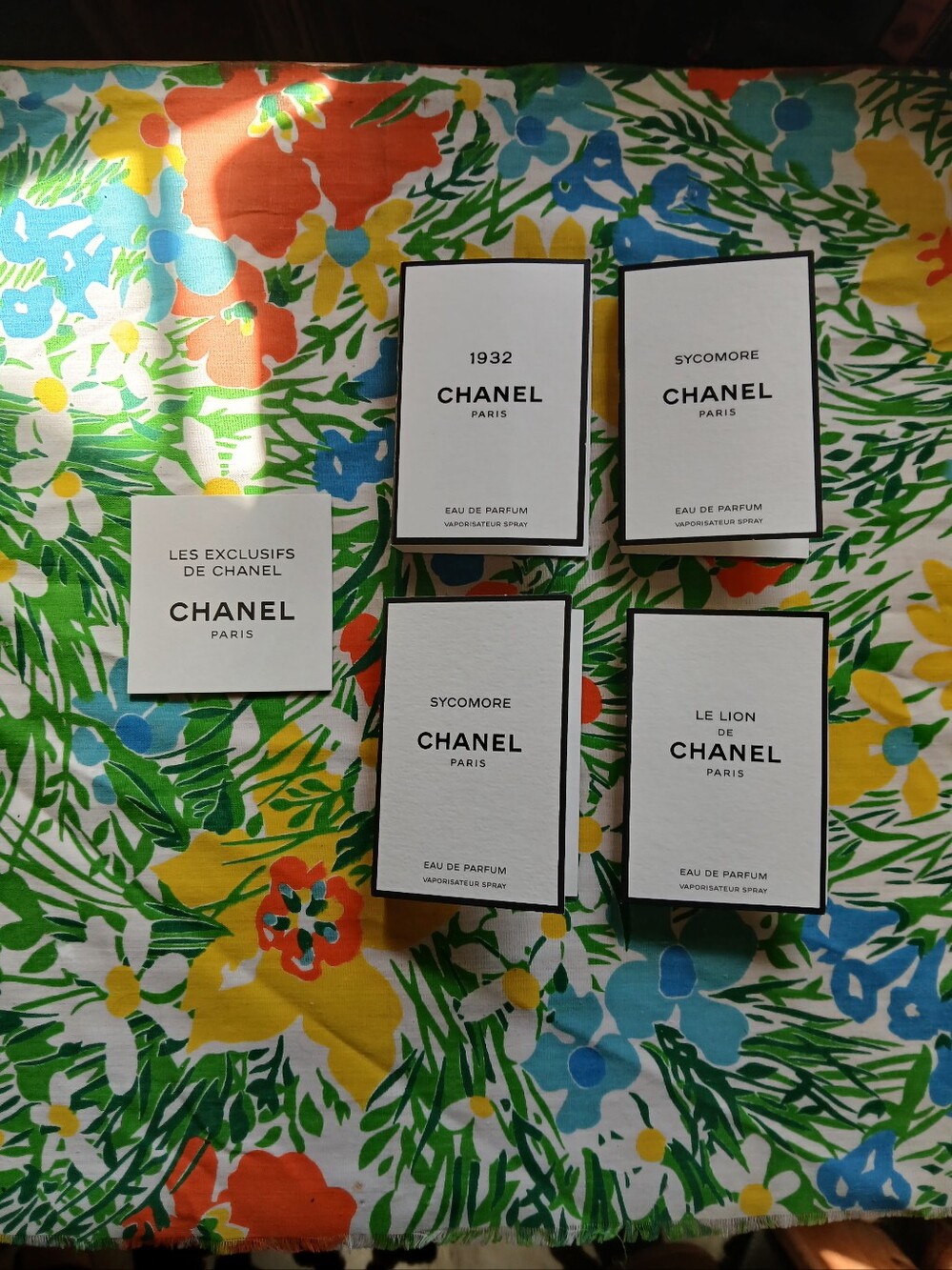 Chanel LES EXCLUSIFS fragrance Sample Set Sycomore 1932 Le Lion